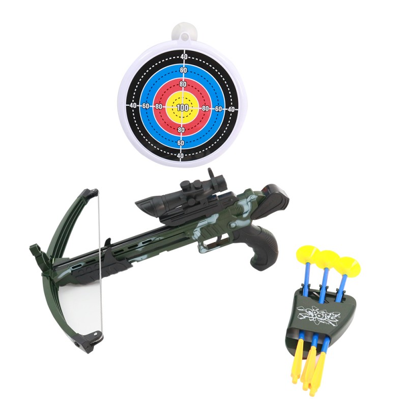 Huiye Bow Arrow Plastic Soft Sucker Arrow with Target Set Children Sports Toys Archery Set