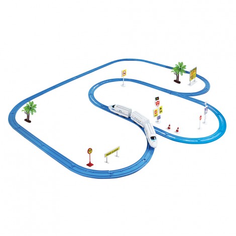 Huiye  Kids electric rail car toy magical Rail Car Toy Train Play Set Race Track Toys for Children