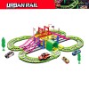 Huiye 2020 Education DIY Wholesale Railway Toys Electric Rail Car Cheap Slot Car Toys With 4 Cars