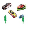 Huiye 2020 Education DIY Wholesale Railway Toys Electric Rail Car Cheap Slot Car Toys With 4 Cars