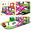 Huiye 2020 Education DIY Wholesale Railway Toys Electric Rail Car Cheap Slot Car Toys With 4 Cars