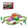 Huiye 2020 Education DIY Wholesale Railway Toys Electric Rail Car Cheap Slot Car Toys With 4 Cars
