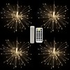 Festival Chargable 480 Led Outdoor Decoration Hanging Copper Wire Led Fireworks Starburst Fairy String Lights