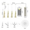 Festival Chargable 480 Led Outdoor Decoration Hanging Copper Wire Led Fireworks Starburst Fairy String Lights