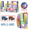 Huiye 2020 Hot Sale Newest Colorful Electric Rail Slot Car Race Track Plastic Racing Track Rail Toy Car