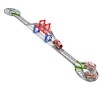 Huiye Hot Selling DIY Assembly Indoor Slot Electric Railway Plastic B/O Race Car Tracks High Quality Electric Rail Car Toys