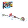 Huiye Hot Selling DIY Assembly Indoor Slot Electric Railway Plastic B/O Race Car Tracks High Quality Electric Rail Car Toys