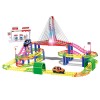 Huiye 2020 Education DIY Wholesale Railway Toys Electric Rail Car Slot Car Toys With 2 Cars