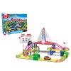 Huiye 2020 Education DIY Wholesale Railway Toys Electric Rail Car Slot Car Toys With 2 Cars