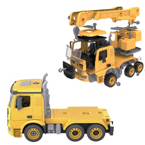 Huiye Wholesale China Toy Dumper Crane Car Kids Toys Creative Especially DIY Assemble Truck For Kids