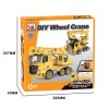 Huiye 2020 stem toys education diy assemble truck construction car toy crane toys for kids in China with music &amp; light