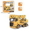 Huiye 2020 stem toys education diy assemble truck construction car toy crane toys for kids in China with music &amp; light
