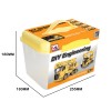 Huiye 2020 stem toys education car toys for kids with music &amp; light baby diy assemble truck diy car toys