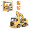 Huiye 2020 stem toys education diy assemble truck construction car toy excavator toy for kids with music &amp; light
