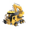 Huiye 2020 stem toys education diy assemble truck construction car toy excavator toy for kids with music &amp; light
