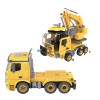 Huiye 2020 stem toys education diy assemble truck construction car toy excavator toy for kids with music &amp; light