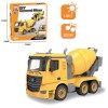 Huiye stem toys education construction car toy  for kids with music &amp; light diy assemble cement truck