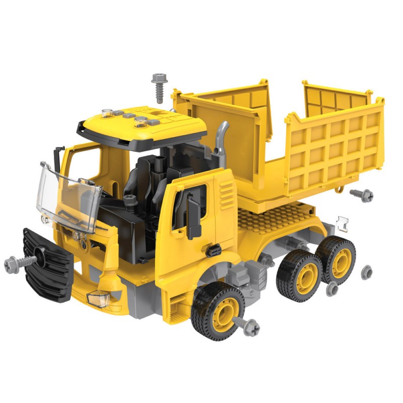 Huiye 2020 Early Education Plastic Assembly Car Truck Custom Diy Toy DIY Assemble Truck Dumper Car