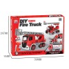 Huiye 2020 STEM Car Toys DIY Assemble Slide RC Fire construction truck vehicle RC Car Truck Toy