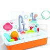 Huiye Cocina De Juguete Dish Wash Sink Pretend Play Set Electric Wash Up With Running Water Kitchen Sink Toys