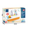 Huiye Cocina De Juguete Dish Wash Sink Pretend Play Set Electric Wash Up With Running Water Kitchen Sink Toys
