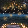 Outside Hanging Starburst Lighting USB Power Warm White Christmas Decorative String Light With Remote Control