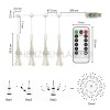 Outside Hanging Starburst Lighting USB Power Warm White Christmas Decorative String Light With Remote Control