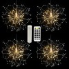 Flower Shape Led Hanging Starburst Lamp Christmas Party Wedding Holiday Decoration Lighting With Remote Control