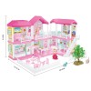 Huiye 2020 Dream house DIY dollhouse miniature house  beauty doll sweet girl doll with house toy christmas gift for sale