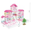 Huiye 2020 Dream house DIY dollhouse miniature house  beauty doll sweet girl doll with house toy christmas gift for sale