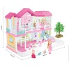 Huiye 2020 Doll House Toys Plastic Material Model villa house girl toy princess castle set DIY dollhouse kit