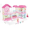Huiye 2020 Doll House Toys Plastic Material Model villa house girl toy princess castle set DIY dollhouse kit