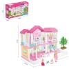 Huiye 2020 Doll House Toys Plastic Material Model villa house girl toy princess castle set DIY dollhouse kit