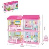 Huiye 2020 Pretend Play Toys Model villa Plastic Dream house girl toy princess house set DIY doll house kit toys for girls