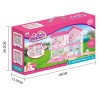 Huiye 2020 Pretend Play Toys Model villa Plastic Dream house girl toy princess house set DIY doll house kit toys for girls