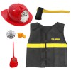 Huiye 6pcs Fireman Toy Set Pretend School Play Set fireman costume for kid