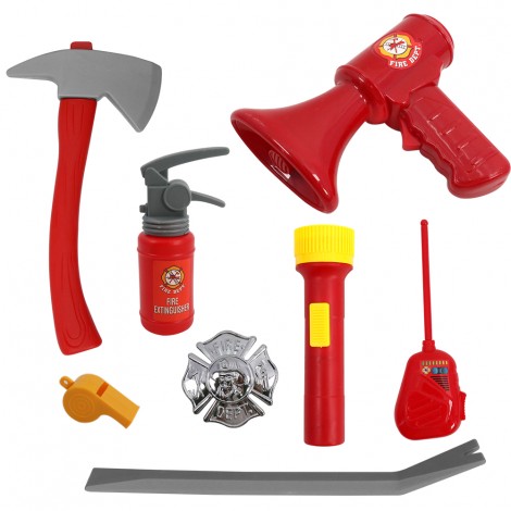 Huiye 8pcs Fire Fighting Toys kids Firefighter role play toy Fire Helmets for children Juguetes