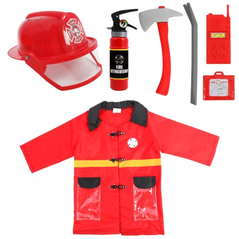 Huiye 7pcs kids firefighter costume Fire Fighter Suit Toys for kid Juguete jouet other toys