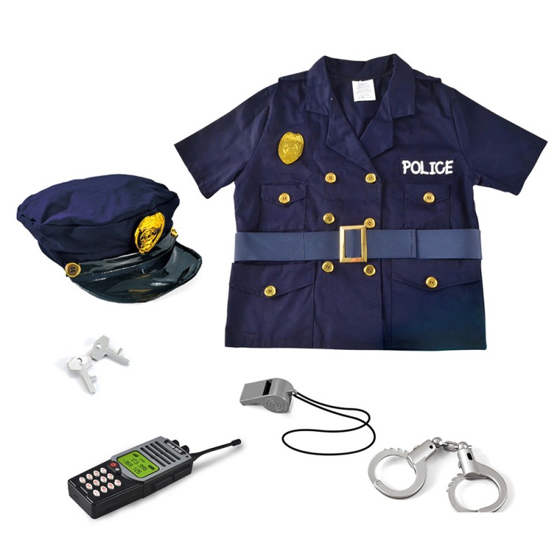 Huiye 6pcs pretend play toys Kids Police Play Set Children Role Play Costume Police Costume For Child