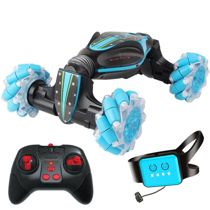 Huiye kids rc twist car rc car hand control gesture control double-sided stunt car juguetes al por mayor