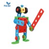 Huiye New preschool education construction building toy 127pcs plastic diy blocks