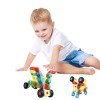 Huiye New preschool education construction building toy 127pcs plastic diy blocks