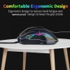 Shenzhen Manufacture OEM 6400dpi Adjustable Optical Wired Computer Gaming Mouse Custom Logo Colorful RGB Wired Gaming Mouse