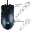 Shenzhen Manufacture OEM 6400dpi Adjustable Optical Wired Computer Gaming Mouse Custom Logo Colorful RGB Wired Gaming Mouse