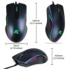 Shenzhen Manufacture OEM 6400dpi Adjustable Optical Wired Computer Gaming Mouse Custom Logo Colorful RGB Wired Gaming Mouse