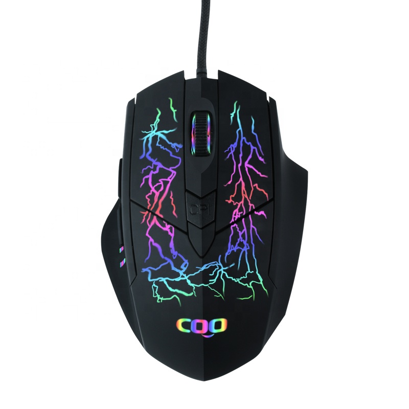 2021 New Design Hot  6400DPI Computer Accessories Ergonomic Wired Gaming Mouse 7 rgb Colorful Laptop Gaming Mouse