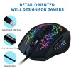 2021 New Design Hot  6400DPI Computer Accessories Ergonomic Wired Gaming Mouse 7 rgb Colorful Laptop Gaming Mouse