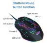 2021 New Design Hot  6400DPI Computer Accessories Ergonomic Wired Gaming Mouse 7 rgb Colorful Laptop Gaming Mouse