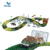 Huiye New Design education DIY Assemble kids toys car track with electric car Dinosaur track toy Slot toys