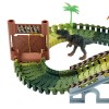 Huiye New Design education DIY Assemble kids toys car track with electric car Dinosaur track toy Slot toys